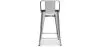 Barkruk met rugleuning - Hout & Staal - 60 cm - Stylix image 7