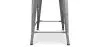 Barkruk met rugleuning - Hout & Staal - 60 cm - Stylix image 7