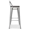 Industriële Design Barkruk met Rugleuning - Hout & Staal - 76cm - Stylix image 7