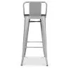 Industriële Design Barkruk met Rugleuning - Hout & Staal - 76cm - Stylix image 7