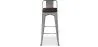 Industriële Design Barkruk met Rugleuning - Hout & Staal - 76cm - Stylix image 7