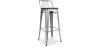 Industriële Design Barkruk met Rugleuning - Hout & Staal - 76cm - Stylix image 7