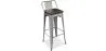 Industriële Design Barkruk met Rugleuning - Hout & Staal - 76cm - Stylix image 7