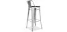 Industriële Design Barkruk met Rugleuning - Hout & Staal - 76cm - Stylix image 7