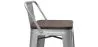 Industriële Design Barkruk met Rugleuning - Hout & Staal - 76cm - Stylix image 7