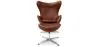 Design fauteuil met voetensteun - Egg Design - Gestoffeerd in leer - Brave image 7