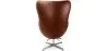 Design fauteuil met voetensteun - Egg Design - Gestoffeerd in leer - Brave image 7