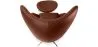 Design fauteuil met voetensteun - Egg Design - Gestoffeerd in leer - Brave image 7