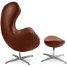 Design fauteuil met voetensteun - Egg Design - Gestoffeerd in leer - Brave image 7