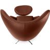 Design fauteuil met voetensteun - Egg Design - Gestoffeerd in leer - Brave image 7