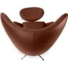 Design fauteuil met voetensteun - Egg Design - Gestoffeerd in leer - Brave image 7