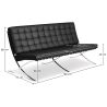 Leder Gestoffeerde Sofa - 3 zits - Stad image 7