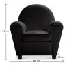 Fauteuil met armleggers - Gestoffeerd in kunstleer - Club image 7