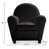 Fauteuil met armleggers - Gestoffeerd in kunstleer - Club image 7