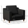 Fauteuil met armleuningen - Bekleed in leer - Mattathais image 7