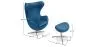 Fauteuil met voetenbankje - Ei-design - Gestoffeerd in kunstleer - Brave image 7