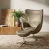 Fauteuil met voetenbankje - Ei-design - Gestoffeerd in kunstleer - Brave image 7