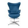 Fauteuil met voetenbankje - Ei-design - Gestoffeerd in kunstleer - Brave image 7