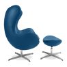 Fauteuil met voetenbankje - Ei-design - Gestoffeerd in kunstleer - Brave image 7