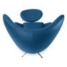 Fauteuil met voetenbankje - Ei-design - Gestoffeerd in kunstleer - Brave image 7
