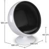 Ball Design Fauteuil - Gestoffeerd in Kunstleer - Batton image 7