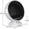 Ball Design Fauteuil - Gestoffeerd in Kunstleer - Batton image 7