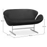 Gebogen Sofa - Gestoffeerd in Kunstleer - 2 zits - Svin image 7
