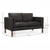 Lederen Gestoffeerde Sofa - 2 zits - Mordecai image 7