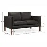 Lederen Gestoffeerde Sofa - 2 zits - Mordecai image 7