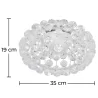 Plafondlamp - Plafond - Kristallen Ballen - 35 cm - Savoni image 7