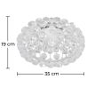 Plafondlamp - Plafond - Kristallen Ballen - 35 cm - Savoni image 7