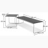 Set van 2 Salontafels - Hout & Metaal - Lacky image 7