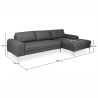 5 zits Chaise Lounge - bekleed met stof - Yomy image 7