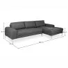 5 zits Chaise Lounge - bekleed met stof - Yomy image 7