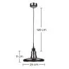 Plafondlamp - Hanglamp Chroom Metaal - Blake image 7