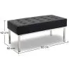 Design Bank - 2 zits - Bekleed met leer - Konel image 7