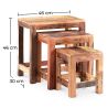 Pack x3 Stapelbare salontafel - Hout - Seaside image 7