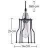Plafondlamp Retro - Hanglamp Kooi Ontwerp - Gevangenis image 7