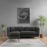 Linnen gestoffeerde chaise lounge - Scandinavische stijl - Vriga image 7