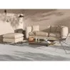 Linnen gestoffeerde chaise lounge - Scandinavische stijl - Vriga image 7
