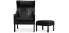 Design Fauteuil met Voetenbankje - Bekleed in Leder - Micah image 7