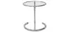 Ronde verstelbare bijzettafel - glas & staal - Lake image 7