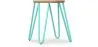 Barkruk rond - Industrieel Ontwerp - Hout & Staal - 44cm - Hairpin image 9