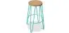 Ronde Kruk - Industrieel Ontwerp - Hout & Metaal - 66cm - Hairpin image 9