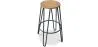 Ronde Kruk - Industrieel Ontwerp - Hout & Metaal - 66cm - Hairpin image 9