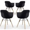 Set van 4 Eetkamerstoelen Scandinavisch Design - Houten Poten - Nordika image 9