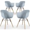 Set van 4 Eetkamerstoelen Scandinavisch Design - Houten Poten - Nordika image 9