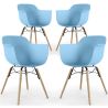 Set van 4 Eetkamerstoelen Scandinavisch Design - Houten Poten - Nordika image 9