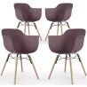 Set van 4 Eetkamerstoelen Scandinavisch Design - Houten Poten - Nordika image 9