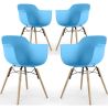 Set van 4 Eetkamerstoelen Scandinavisch Design - Houten Poten - Nordika image 9